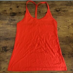 Bright Red Orange Nike Dri Fit Racerback Tank Top